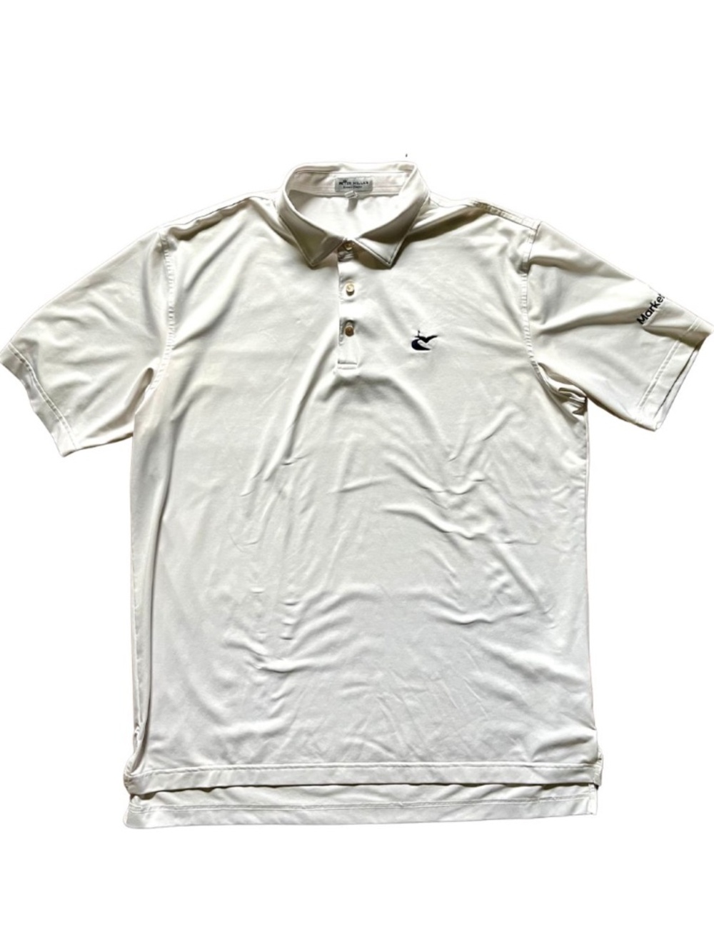 Peter Millar White Summer Comfort Short Sleeve Golf Polo Preppy